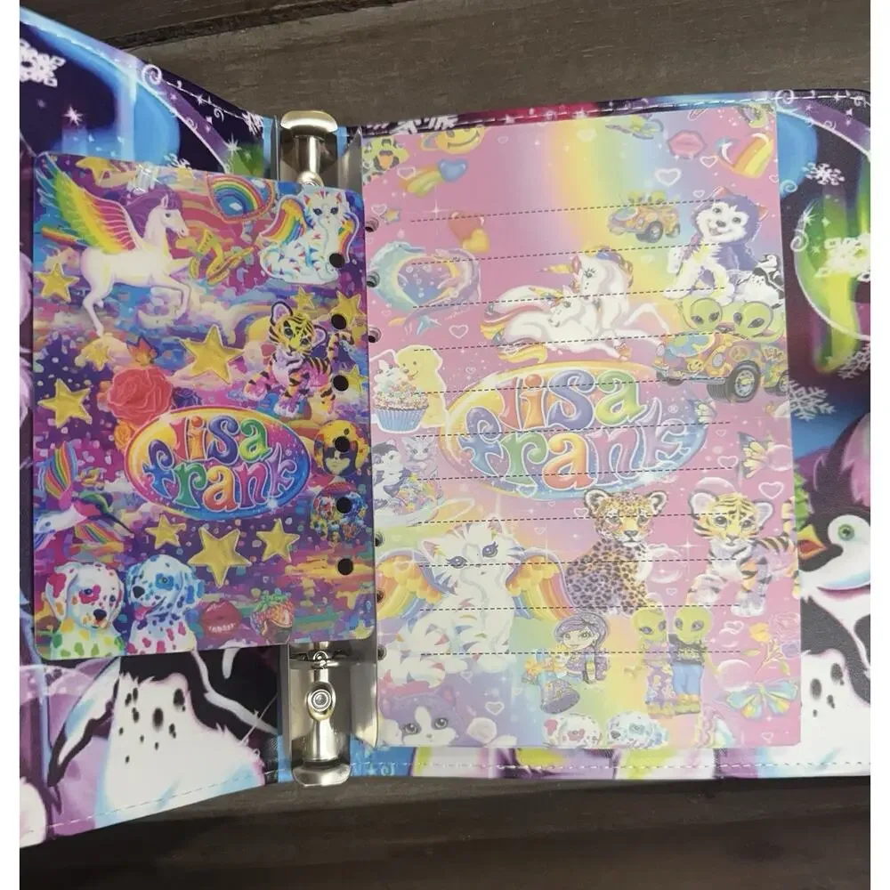 Lisa Frank Dog A5 Binder with printed paper